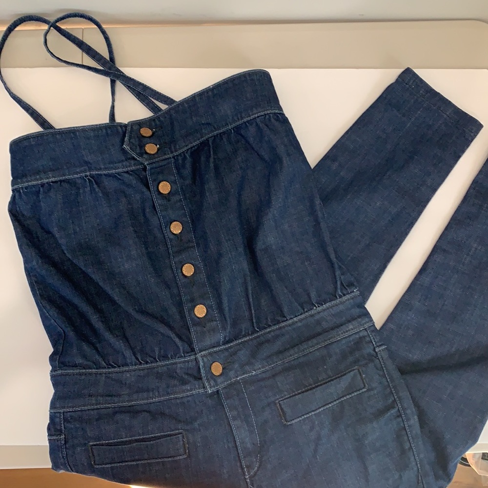 Silence + Noise Removable Strap Denim Jumper